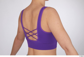 Jessie Clark casual purple short bra top upper body 0006.jpg